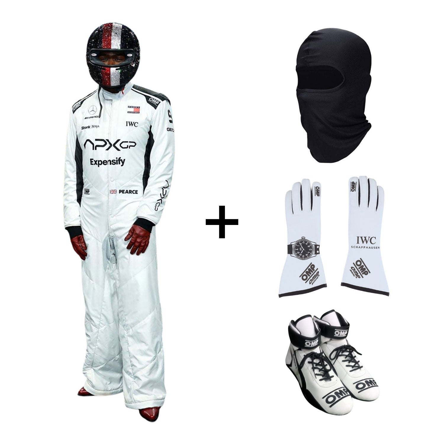 Joshua Pearce (Damson Idris) 2025 F1 The Movie Racing suit, Balaclava, gloves, and boots with branding - GPX WEAR