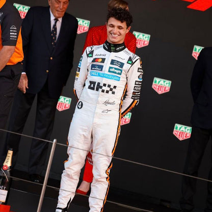 2025 Lando Norris Monaco GP F1 Racing Suit Team McLaren