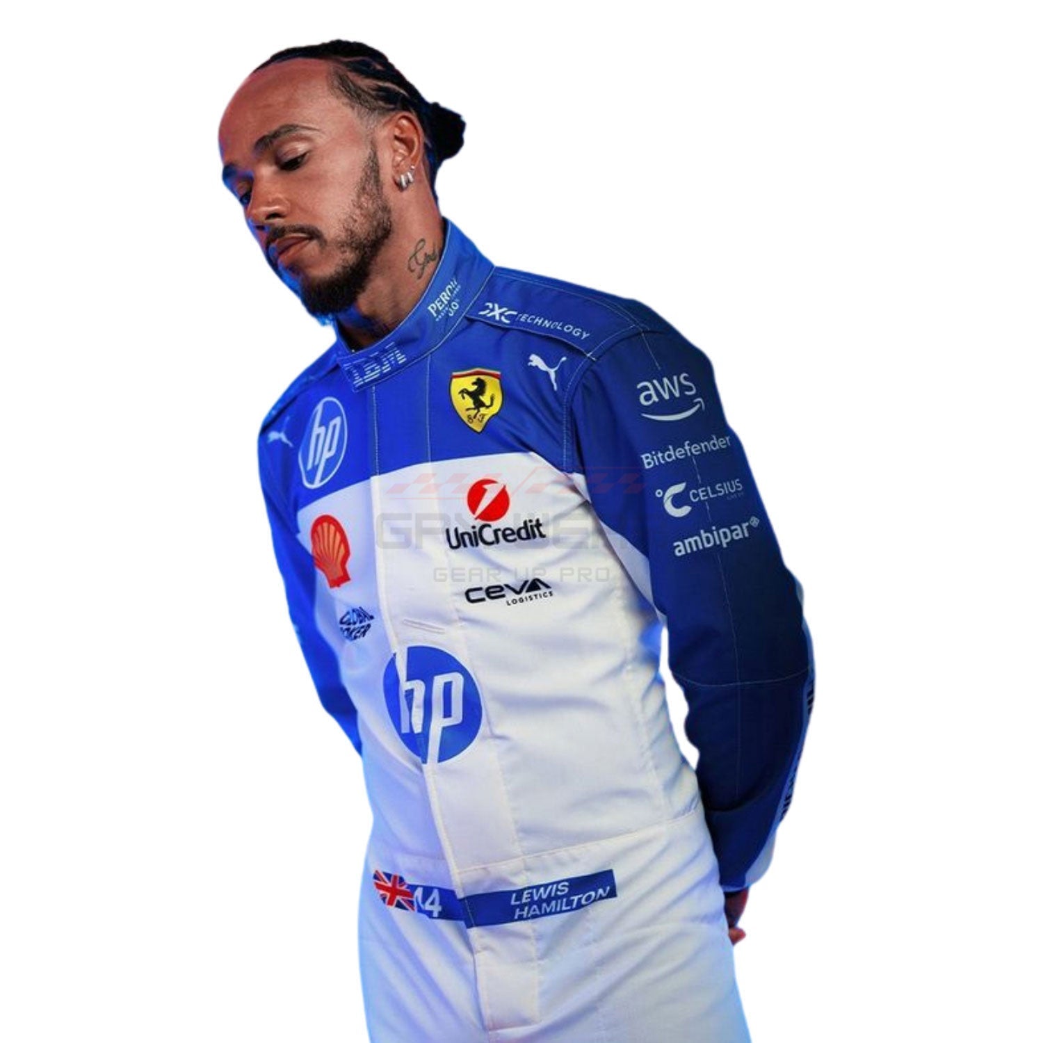 2025 Lewis Hamilton Wearing Miami GP F1 Racing Suit - GPX Wear