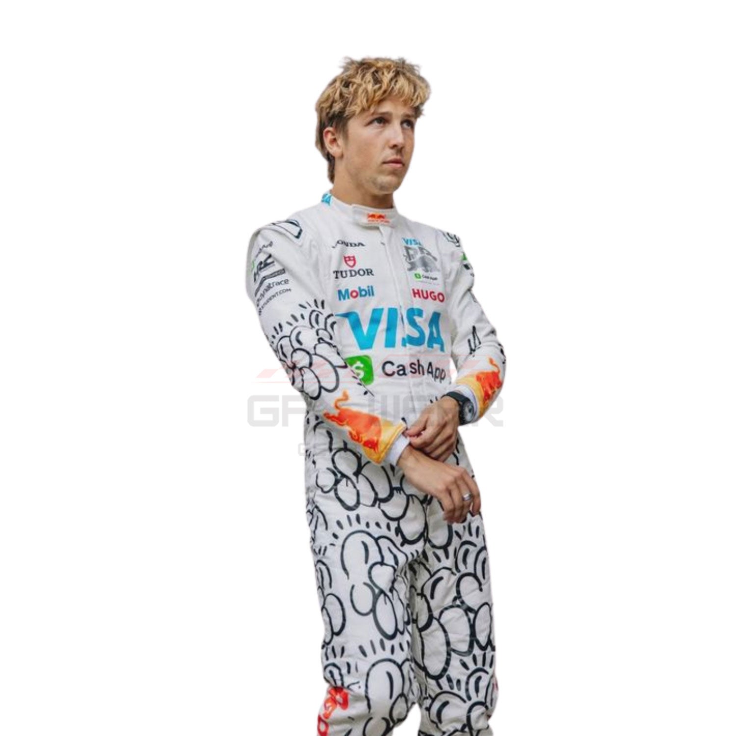 2025 Liam Lawson Wearing British GP F1 Racing Suit Team Racing Bulls