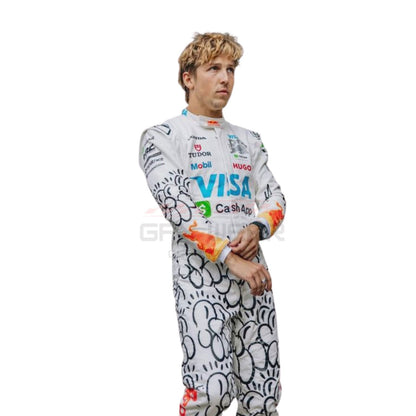 2025 Liam Lawson Wearing British GP F1 Racing Suit Team Racing Bulls