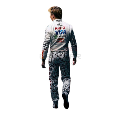 Back View of 2025 Liam Lawson British GP F1 Racing Suit Team Racing Bulls