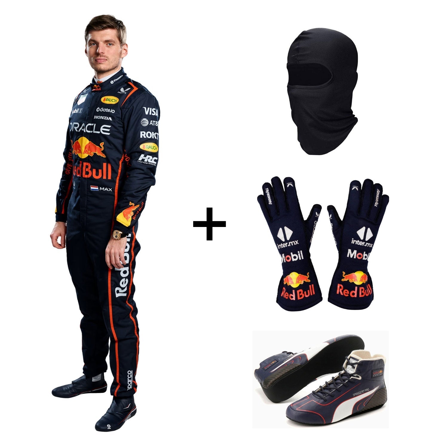 Formula 1 2025 Max Verstappen Red Bull racing suit with Balaclava, gloves, and shoes Bundle - GPX WEAR