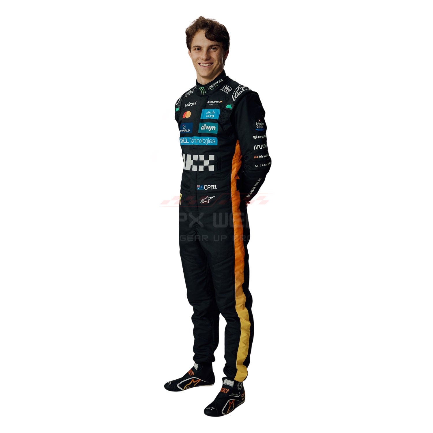 2025 Oscar Piastri Abu Dhabi GP F1 Racing Suit Team McLaren - GPX Wear