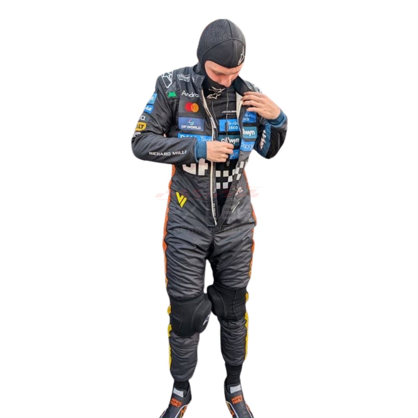 2025 Oscar Piastri Wearing Abu Dhabi GP F1 Racing Suit Team McLaren