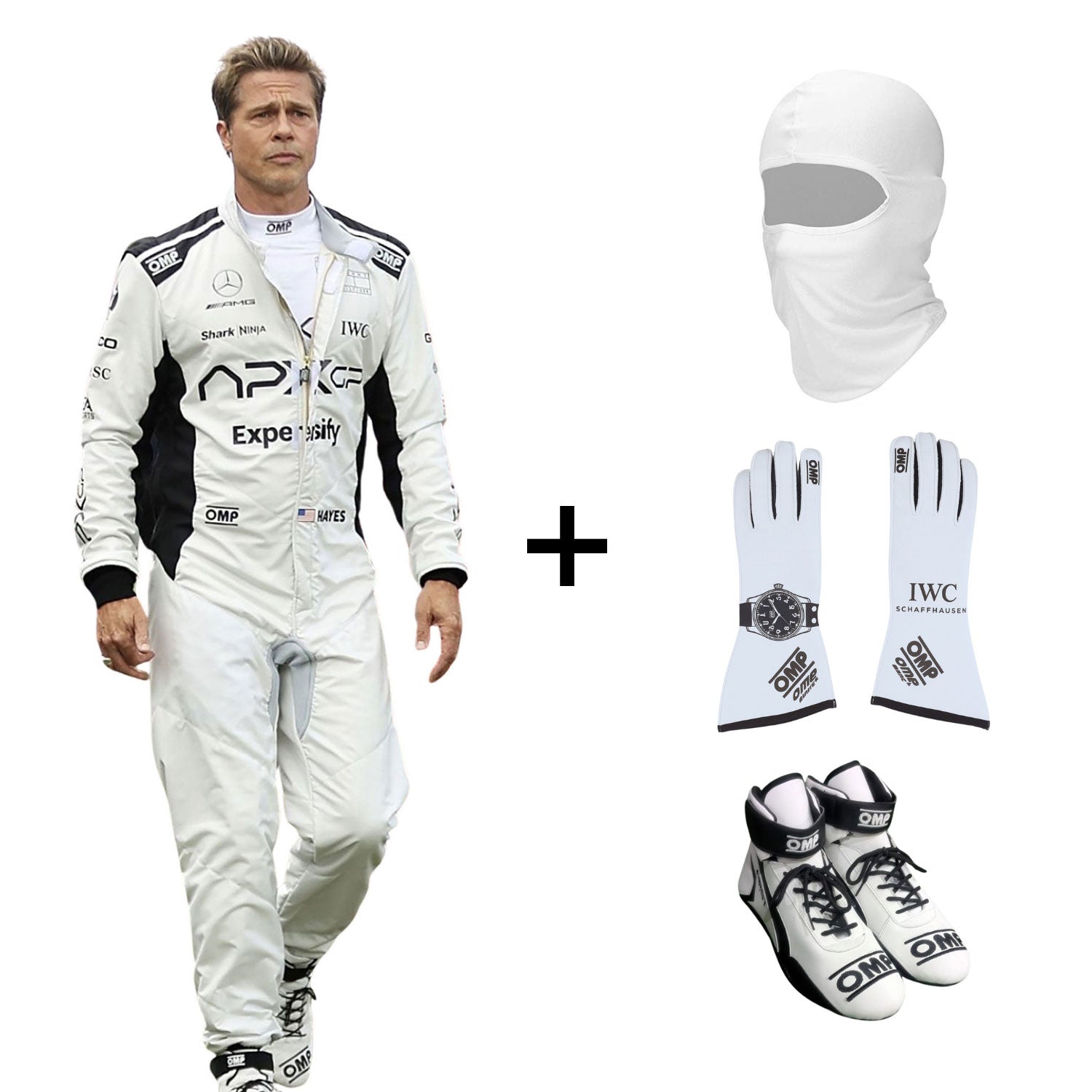 Formula 1 driver Sonny Hayes (Brad Pitt) 2025 F1 The Movie racing suit with Balaclava, gloves, and boots - GPX WEAR
