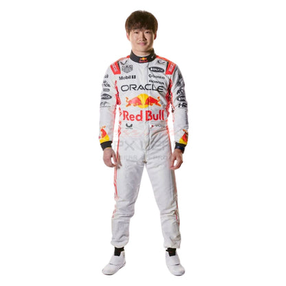 2025 Yuki Tsunoda Wearing Japanese GP F1 Racing Suit Team Red Bull