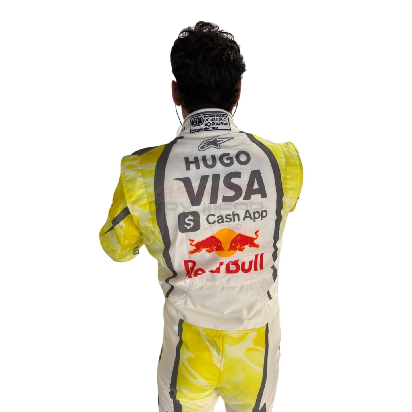 Back View of 2026 Arvid Lindblad Wearing Miami GP F1 Racing Suit - GPX Wear