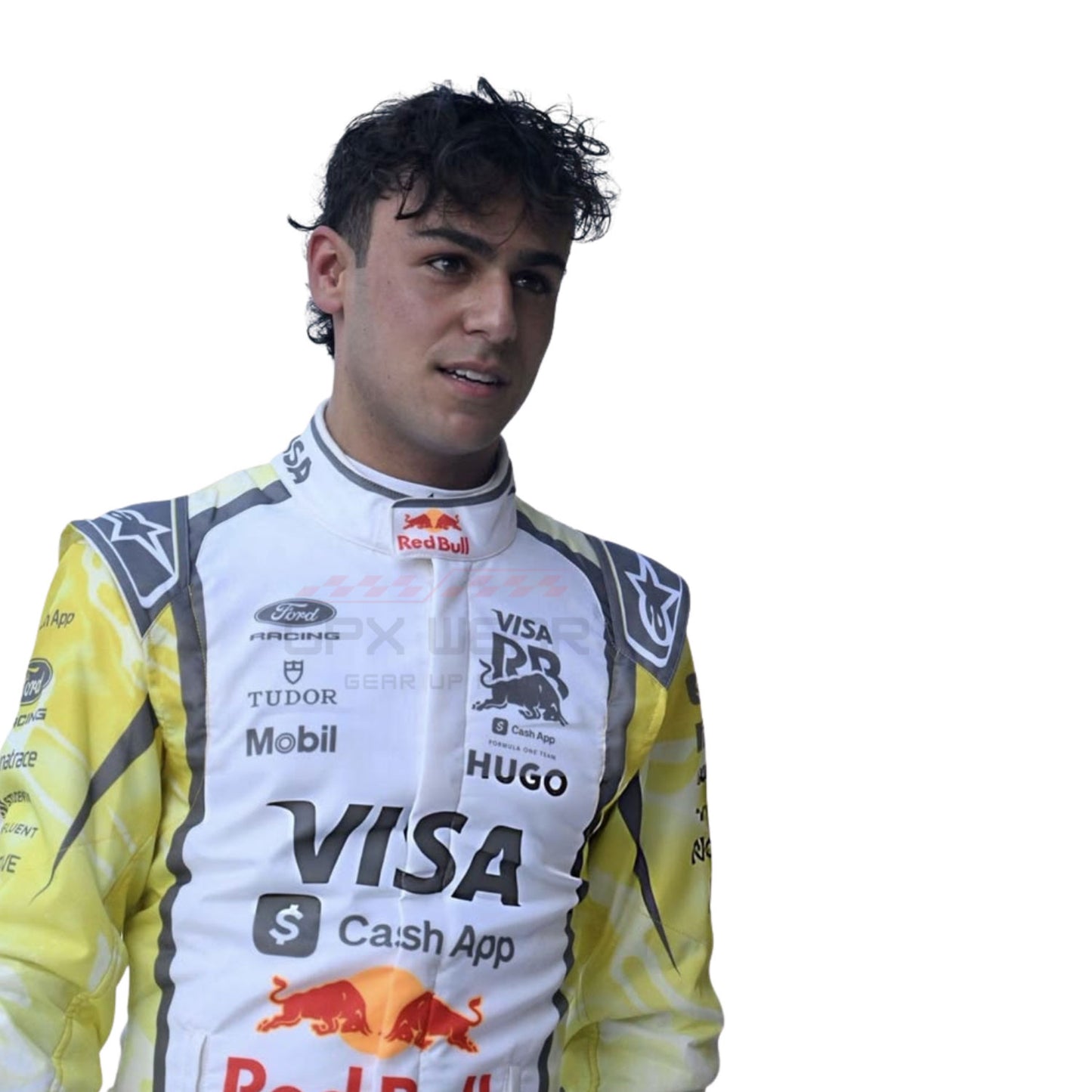 Close Up View of 2026 Arvid Lindblad Wearing Miami GP F1 Racing Suit