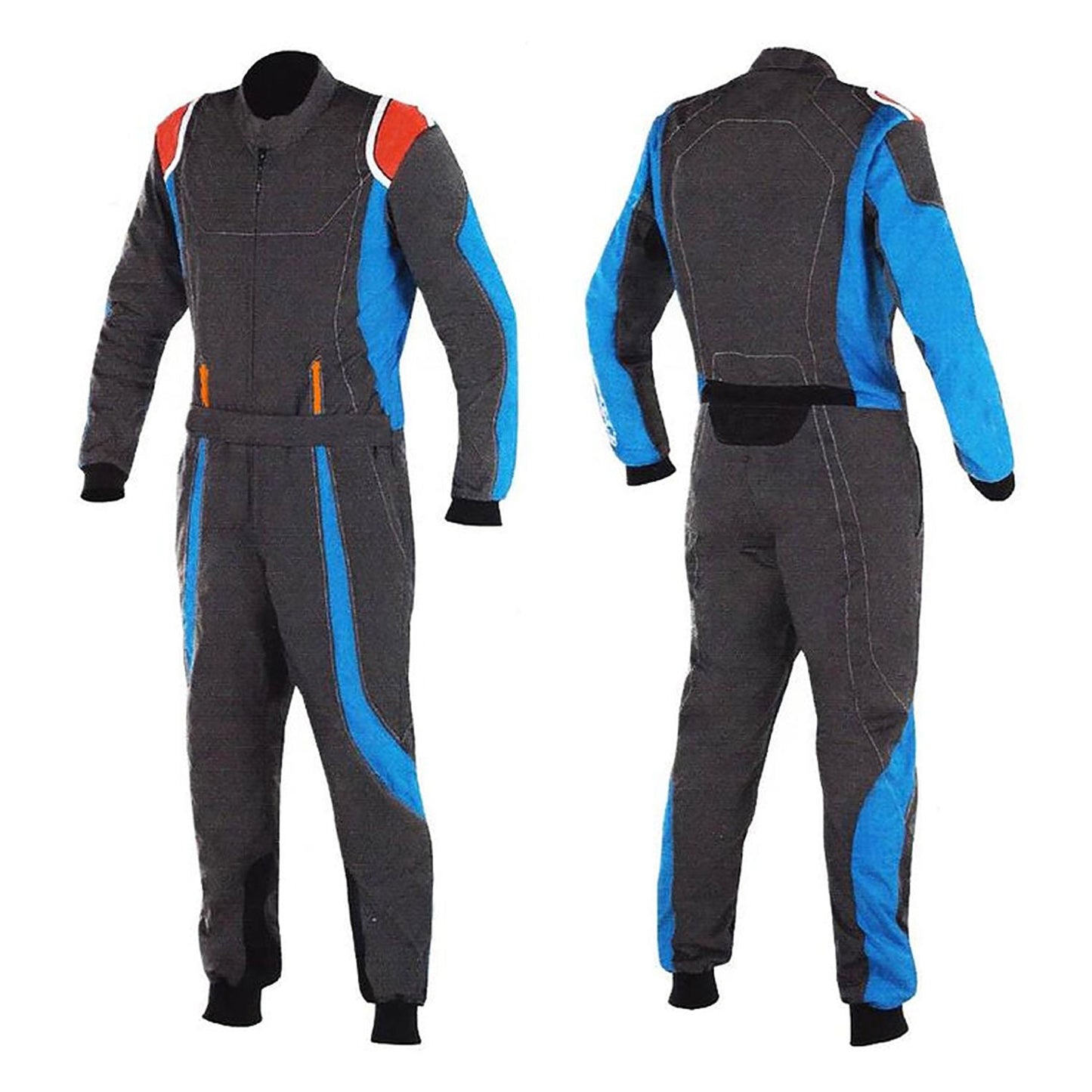 Black Blue Kart Racing Cordura One Piece Suit