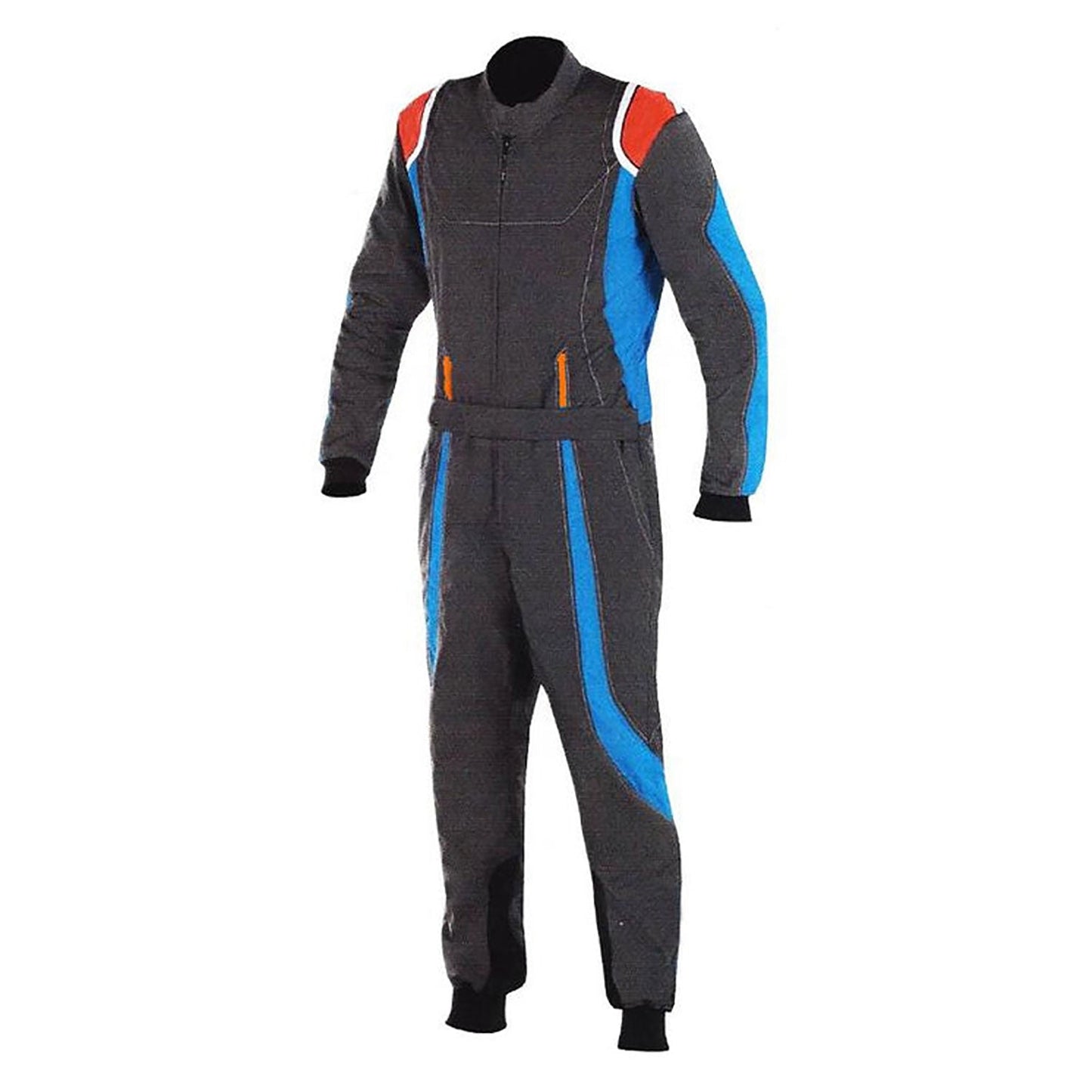 Black Blue Kart Racing Cordura One Piece Suit