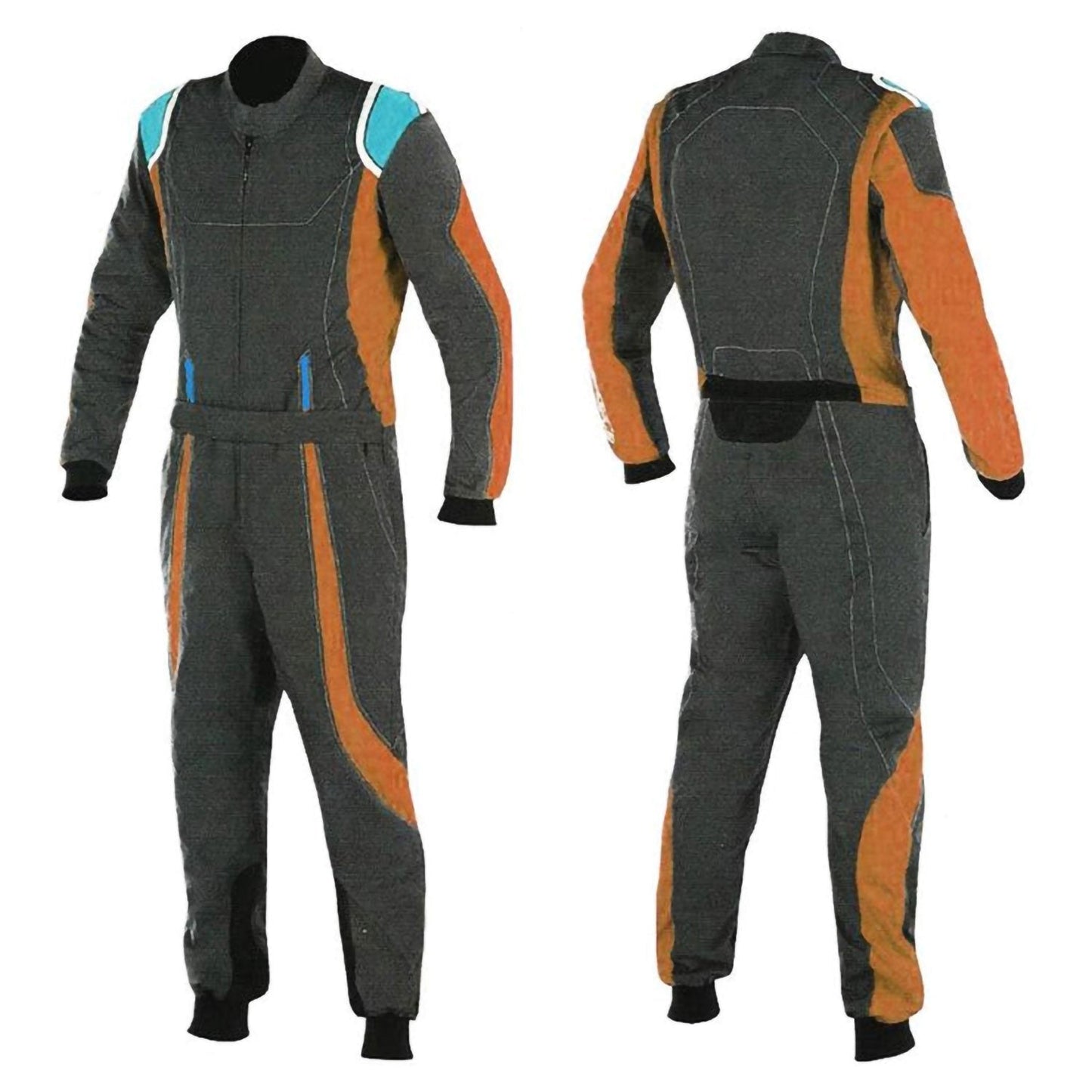 Black Brown Racing Suit For Karting