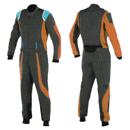 Black Brown Racing Suit For Karting