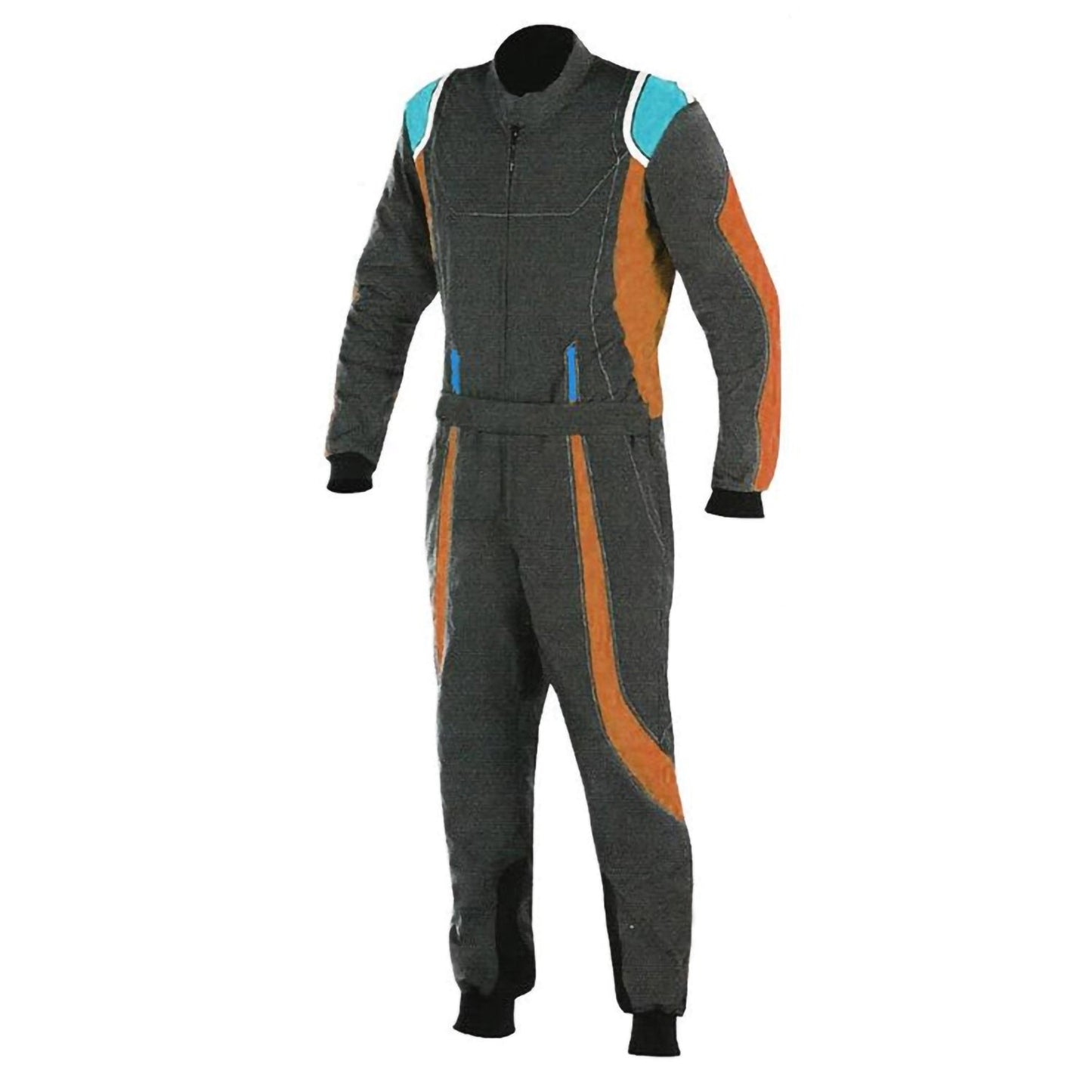 Black Brown Racing Suit For Karting