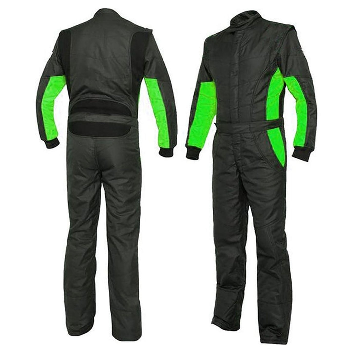 Black/Green Go-Kart Car Racing Wear Outfit