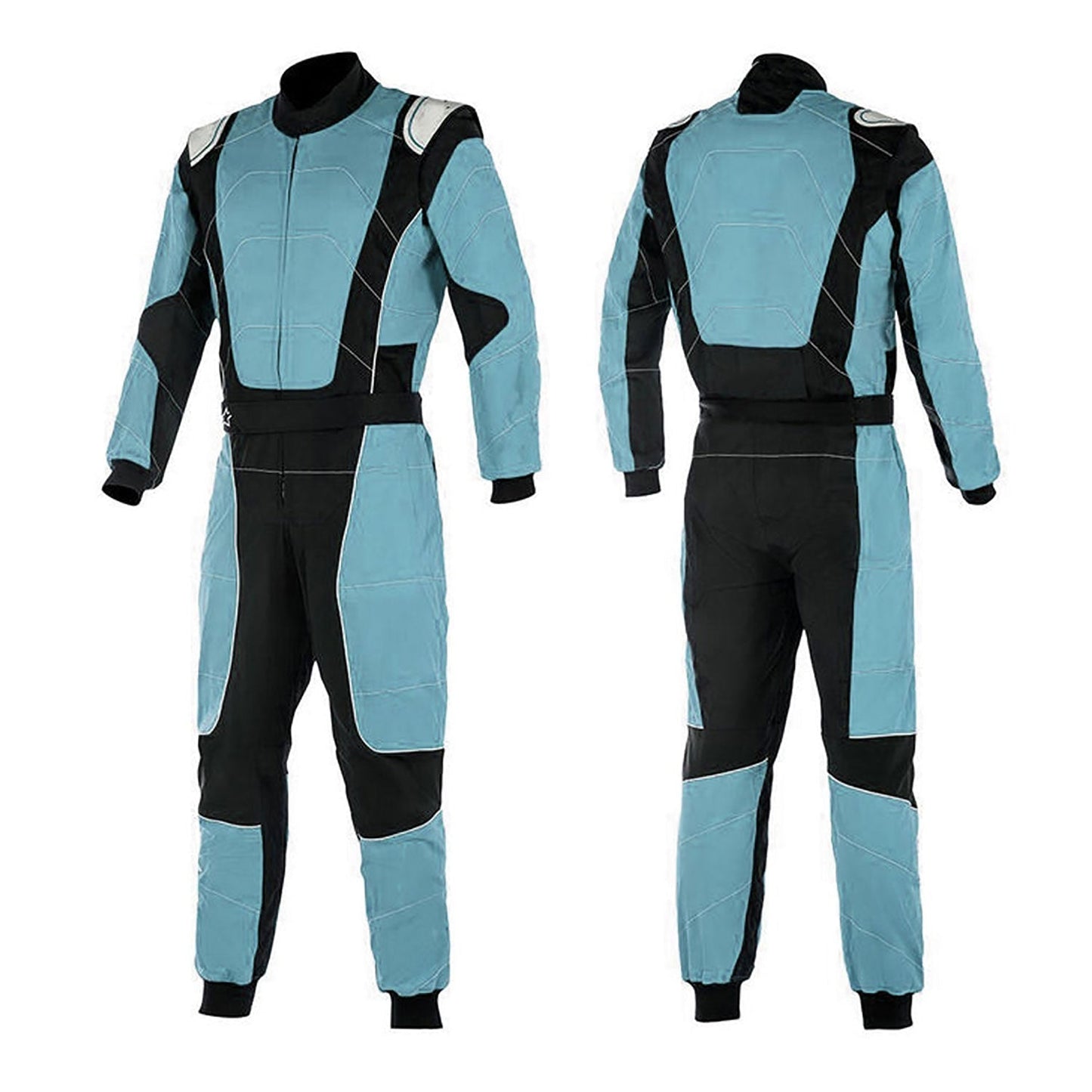 Black/Light Blue Race Suit For Go Kart