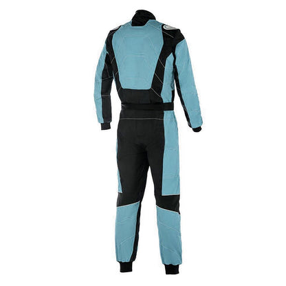 Black/Light Blue Race Suit For Go Kart