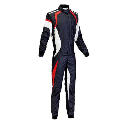 Black White Kart Race Cordura One Piece Suit