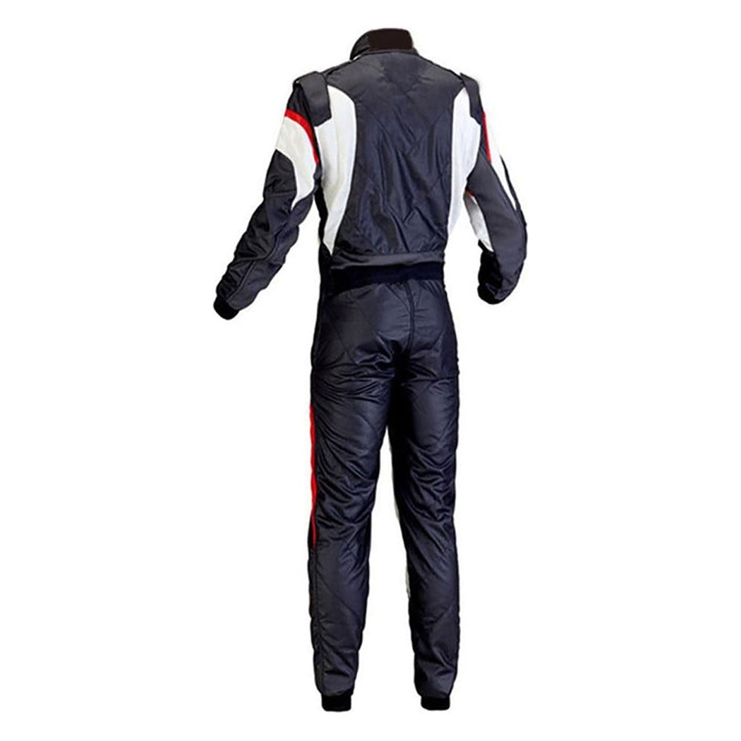 Black White Kart Race Cordura One Piece Suit