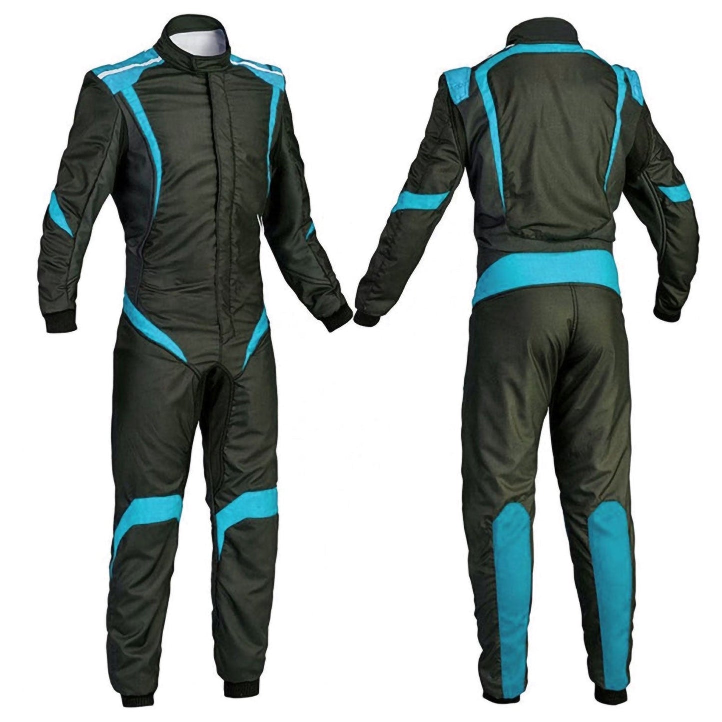 Black & Blue Go Kart Racing Suit