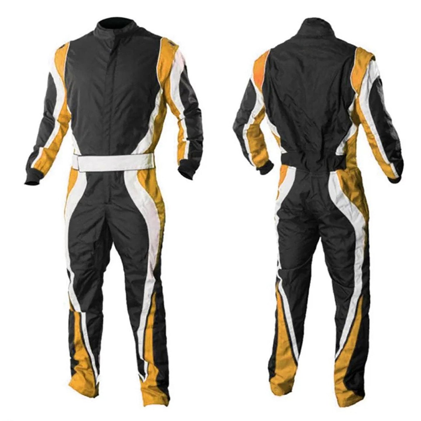 Black, Gold Go-Kart Car Race Wear