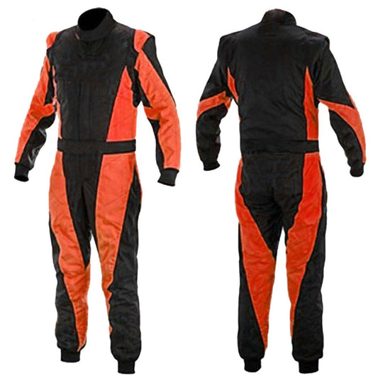 Black & Orange Racing Suit for Go Karting