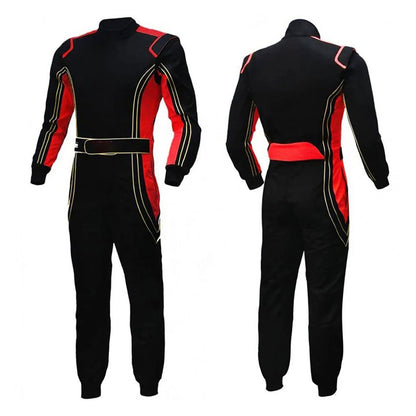 Black, Red Go-Kart Car Driver Racewear Costume
