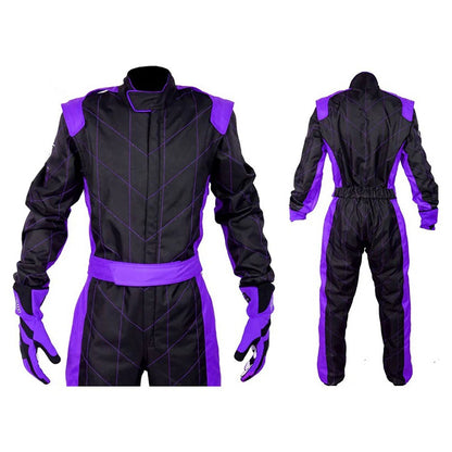 Black, Violet Go-Kart Racewear Costume