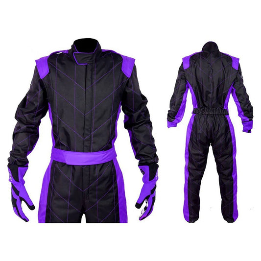 Black, Violet Go-Kart Racewear Costume
