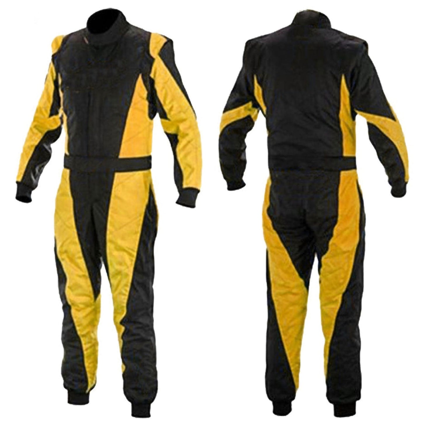 Black & Yellow Go-Kart Racing Suit