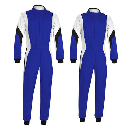 Blue White Go-Kart Race Outfit
