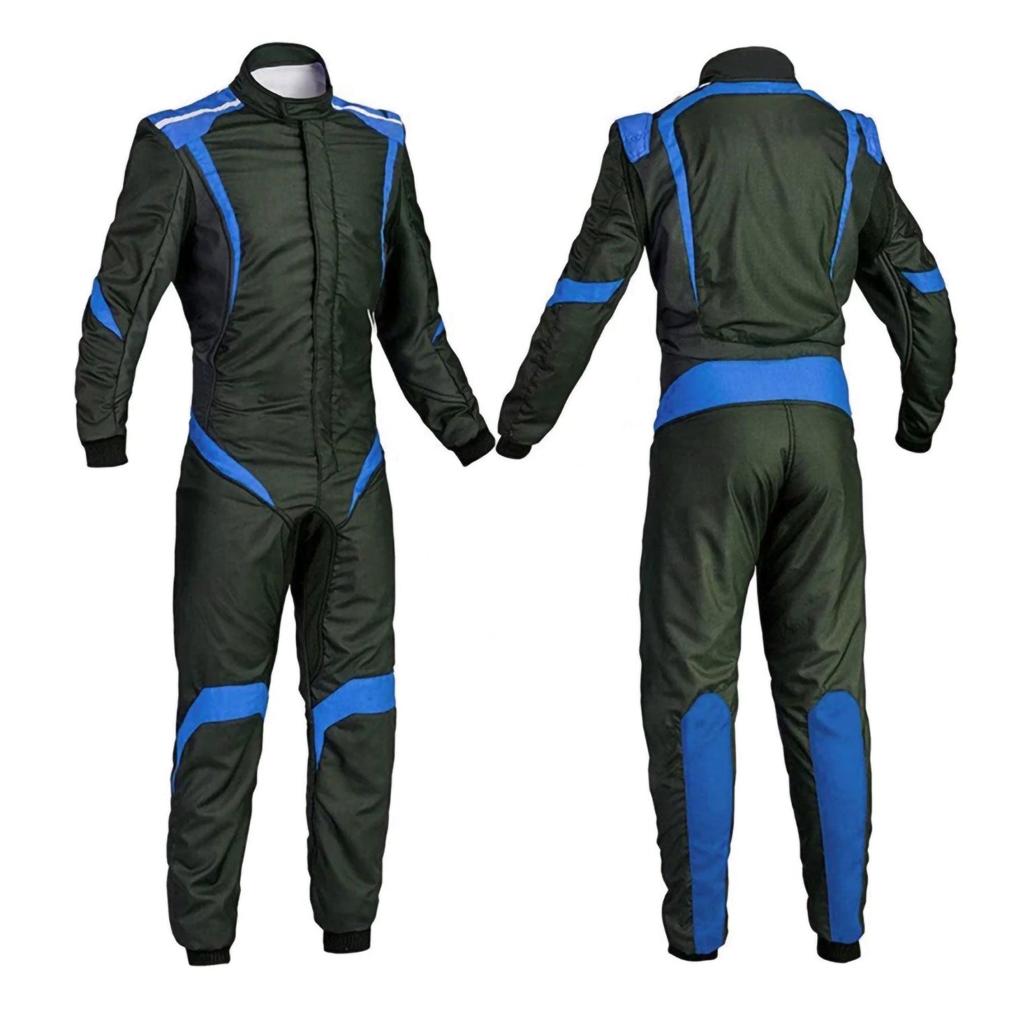 Custom Black & Blue Go Kart Racing Outfit