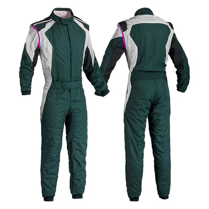 Go-Kart Car Race Costume - White, Green