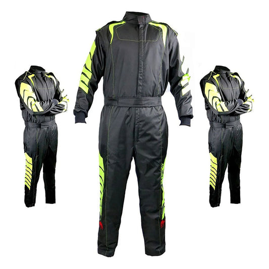 Go-Kart Driver Race Costume - Black, Khaki