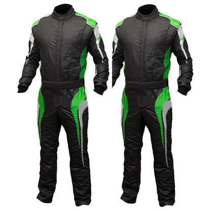 Go-Kart Driver Racing Costume - Black/Green