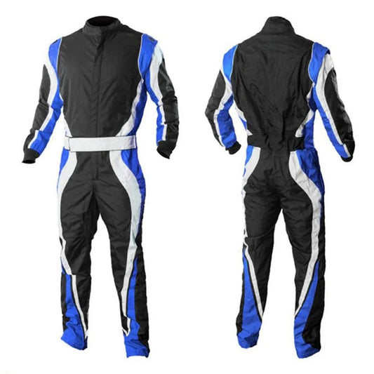 Go-Kart Racing Cordura Black & Navy Blue One Piece Suit