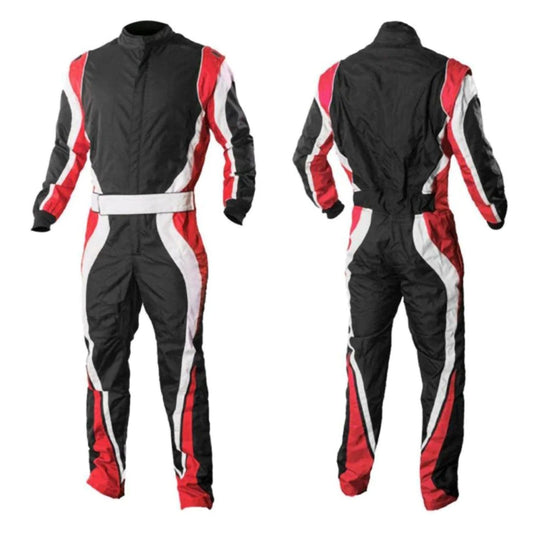 Go Kart Black & Red Custom Racing Suit