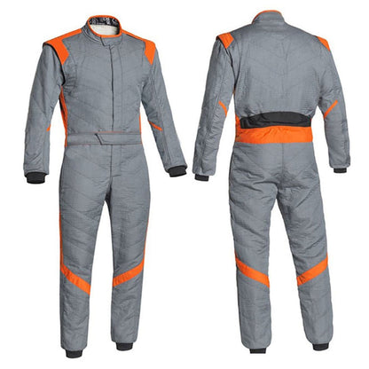 Gray Go-Kart Driver Racing Gear
