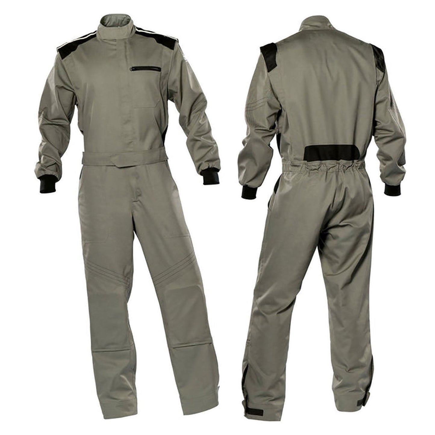 Gray Karting Driver Racing Wear