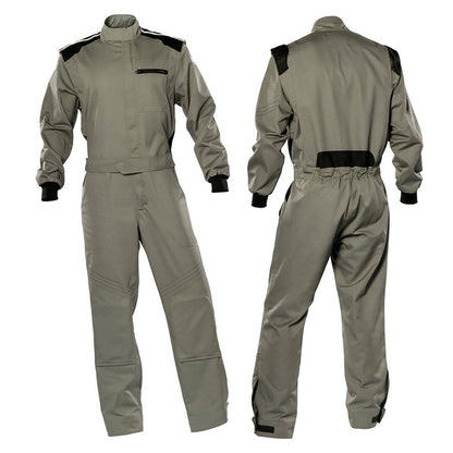 Gray Karting Driver Racing Wear