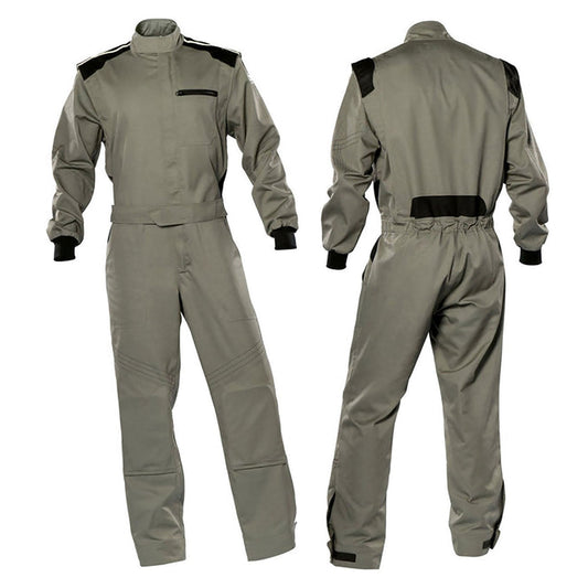 Gray Karting Driver Racing Wear