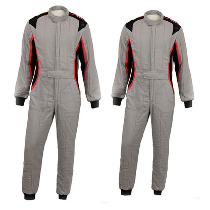 Gray Racing Suit For Go-Kart Race