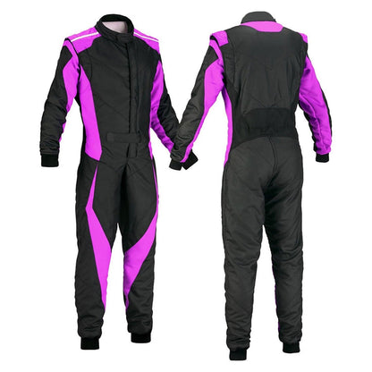Karting Black & Pink Cordura One Piece Racing Suit
