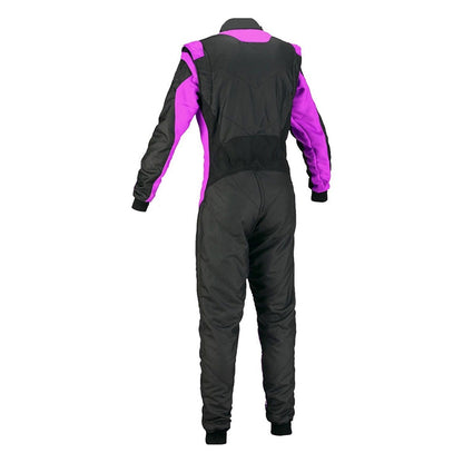 Karting Black & Pink Cordura One Piece Racing Suit