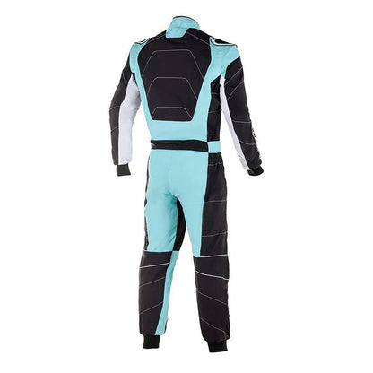 Karting Race Driver Suit - Black/Light Blue