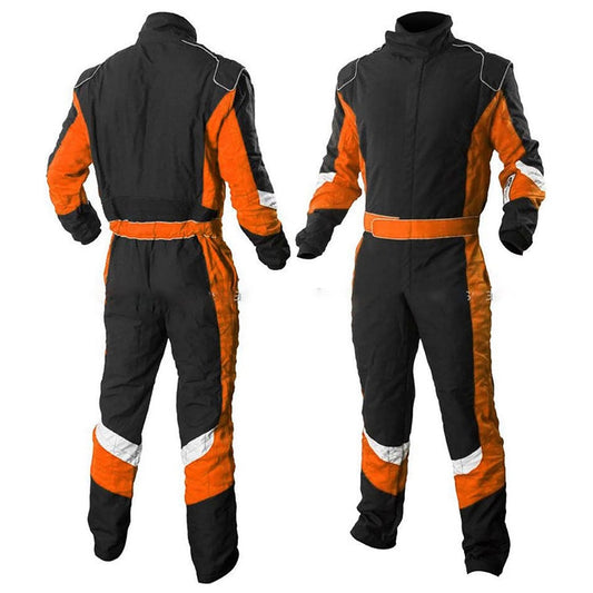 Karting Racing Costume - Black/Orange