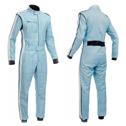 Light Blue Go-Kart Driver Racing Attire