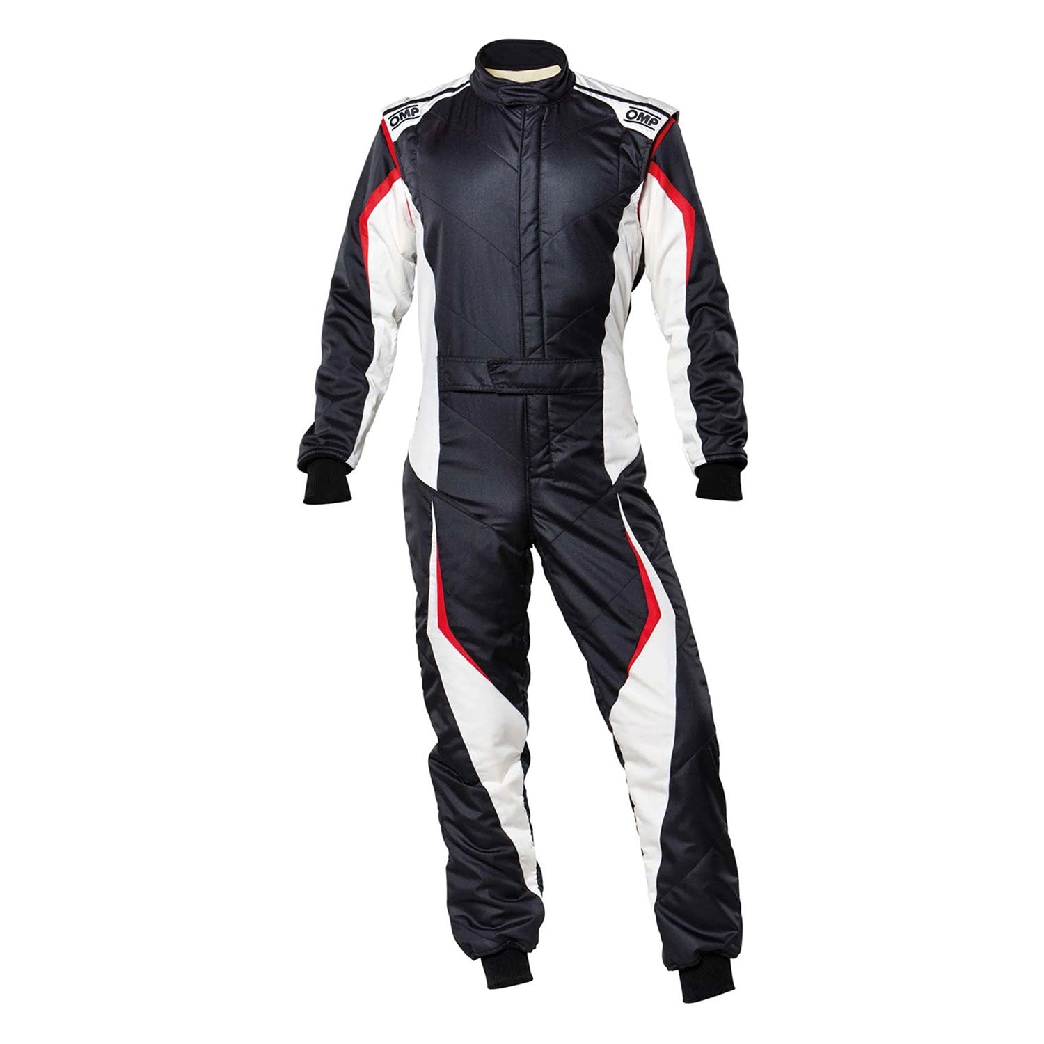OMP Black White Red Tecnica Evo Racing Suit - GPX Wear