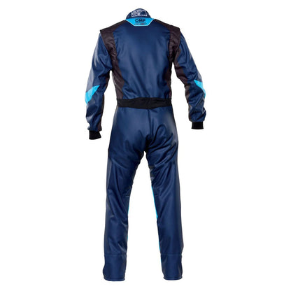 Back View of OMP Blue KS-2 ART Karting Suit - GPX Wear