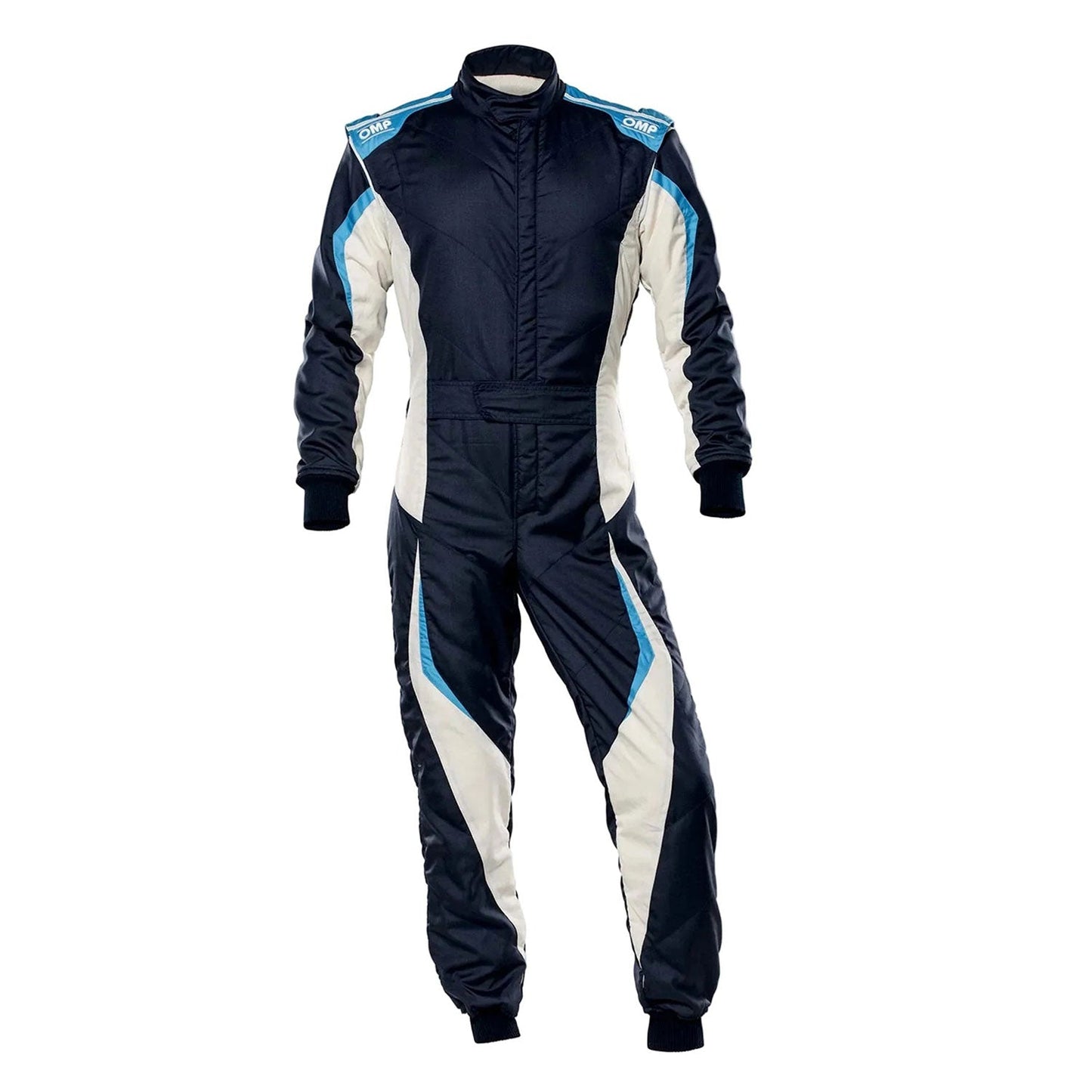 OMP Blue White Light Blue Tecnica Evo Racing Suit - GPX Wear